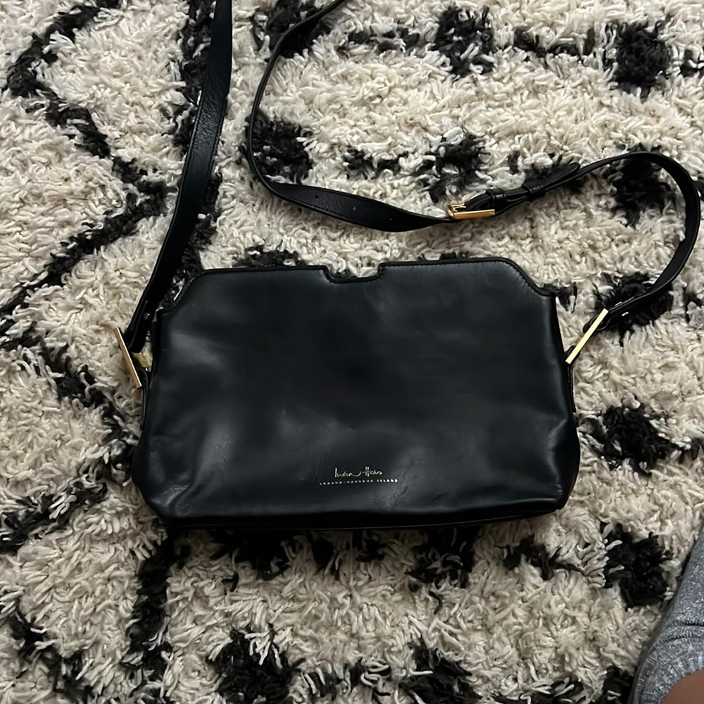 India Hicks Maddison May Black Leather Crossbody